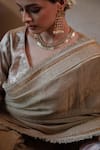 Shop_Shorshe Clothing_Green Gota Patti, Zari Shalimar Bagh Saree 