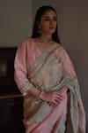 Shop_Shorshe Clothing_Pink Zari Hand Embroidered Saree _at_Aza_Fashions