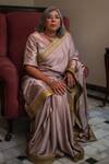 Buy_Shorshe Clothing_Pink Modal, Silk Embroidery Ashok Saree 