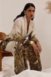 Shop_Surkh Syahi_Off White Linen Round Neck Vanya Blazer Palazzo Set _Online_at_Aza_Fashions
