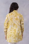 Shop_Thee Modern Roots_Yellow Cotton Collared Tropical Print Mul Shirt _at_Aza_Fashions