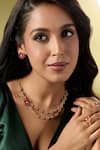 Buy Nazaakat By Samara Singh Red Diamonds, Gemstones Ruby Embellished Necklace Set at Aza Fashions Buy_Nazaakat By Samara Singh_Red Diamonds, Gemstones Ruby Embellished Necklace Set _at_Aza_Fashions