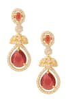 Nazaakat By Samara Singh_Red Gemstones, Diamonds Ruby Embellished Necklace Set _Online_at_Aza_Fashions