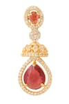 Buy_Nazaakat By Samara Singh_Red Gemstones, Diamonds Ruby Embellished Necklace Set 