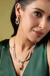 Buy_Nazaakat By Samara Singh_Blue Imitation Diamonds Stone Embellished Necklace Set 