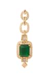 Nazaakat By Samara Singh_Green Stones, Diamonds, Embellished Necklace Set _at_Aza_Fashions