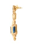 Nazaakat By Samara Singh_Blue Faux Diamonds, Diamonds, Gemstones Embellished Necklace Set _at_Aza_Fashions