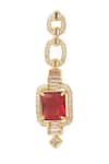 Shop_Nazaakat By Samara Singh_Red Diamonds, Gemstones Ruby Embellished Necklace Set 