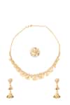 Shop_Nazaakat By Samara Singh_Gold Plated Faux , Stone Embellished Necklace Set _at_Aza_Fashions
