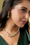 Buy_Nazaakat By Samara Singh_Gold Plated Faux , Stone Embellished Necklace Set _at_Aza_Fashions