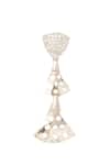 Nazaakat By Samara Singh_Silver Plated Faux , And White Embellished Necklace Set _Online_at_Aza_Fashions
