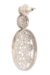 Nazaakat By Samara Singh_Silver Plated Diamonds And White Embellished Necklace Set _at_Aza_Fashions