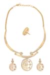 Shop_Nazaakat By Samara Singh_Gold Plated Diamonds Stone Embellished Necklace Set _at_Aza_Fashions