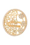 Buy_Nazaakat By Samara Singh_Gold Plated Diamonds Stone Embellished Necklace Set 