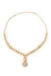 Shop_Nazaakat By Samara Singh_Gold Plated Faux , Stone Embellished Necklace Set _Online_at_Aza_Fashions