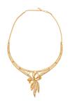 Shop_Nazaakat By Samara Singh_Gold Plated Diamonds Stone Embellished Necklace Set _Online_at_Aza_Fashions