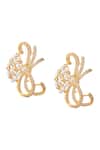 Shop_Nazaakat By Samara Singh_White Crystals Stone Embellished Earrings _at_Aza_Fashions