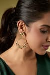 Shop_Nazaakat By Samara Singh_Faux Diamonds, Stones Multi Color Embellished Earrings _Online_at_Aza_Fashions