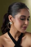 Buy_Nazaakat By Samara Singh_White Faux Diamonds Embellished Pair Of Earrings _at_Aza_Fashions