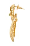 Nazaakat By Samara Singh_Gold Plated Faux Diamonds Embellished Pair Of Earrings _Online_at_Aza_Fashions