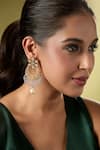 Buy_Nazaakat By Samara Singh_Gold Plated Diamonds Stone Embellished Pair Of Earrings _Online_at_Aza_Fashions