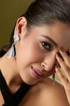 Buy_Nazaakat By Samara Singh_Silver Plated Embellished Pair Of Earrings _at_Aza_Fashions