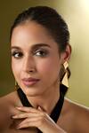 Shop_Nazaakat By Samara Singh_Gold Plated Embellished Pair Of Earrings _Online_at_Aza_Fashions
