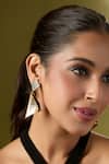 Buy_Nazaakat By Samara Singh_Gold Plated Embellished Pair Of Earrings _at_Aza_Fashions