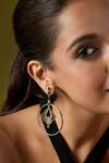 Shop_Nazaakat By Samara Singh_Silver Plated Embellished Pair Of Earrings _Online_at_Aza_Fashions