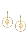 Shop_Nazaakat By Samara Singh_Gold Plated Embellished Pair Of Earrings _at_Aza_Fashions
