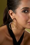 Shop_Nazaakat By Samara Singh_Gold Plated Embellished Pair Of Earrings _Online_at_Aza_Fashions
