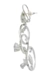 Shop_Nazaakat By Samara Singh_Silver Plated Abstract Embellished Pair Of Earrings _at_Aza_Fashions