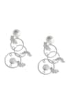 Nazaakat By Samara Singh_Silver Plated Abstract Embellished Pair Of Earrings _Online_at_Aza_Fashions
