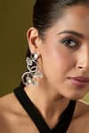 Buy_Nazaakat By Samara Singh_Silver Plated Abstract Embellished Pair Of Earrings _at_Aza_Fashions