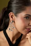 Buy_Nazaakat By Samara Singh_Silver Plated Abstract Embellished Pair Of Earrings _Online_at_Aza_Fashions