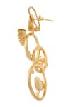 Nazaakat By Samara Singh_Gold Plated Abstract Embellished Pair Of Earrings _Online_at_Aza_Fashions