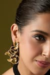 Nazaakat By Samara Singh_Gold Plated Abstract Embellished Pair Of Earrings _at_Aza_Fashions