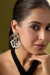 Buy_Nazaakat By Samara Singh_Silver Plated Abstract Embellished Pair Of Earrings _at_Aza_Fashions