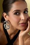 Nazaakat By Samara Singh_Silver Plated Abstract Embellished Pair Of Earrings _at_Aza_Fashions