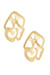 Shop_Nazaakat By Samara Singh_Gold Plated Embellished Pair Of Earrings _at_Aza_Fashions
