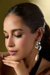 Buy_Nazaakat By Samara Singh_Silver Plated Abstract Embellished Pair Of Earrings _at_Aza_Fashions