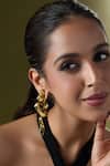 Buy_Nazaakat By Samara Singh_Gold Plated Abstract Embellished Pair Of Earrings _at_Aza_Fashions