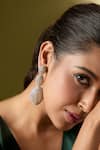 Buy_Nazaakat By Samara Singh_Silver Plated Diamonds Abstract And Gold Embellished Pair Of Earrings _at_Aza_Fashions