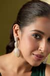 Buy_Nazaakat By Samara Singh_Silver Plated Diamonds Abstract And Gold Embellished Pair Of Earrings _Online_at_Aza_Fashions