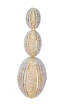Shop_Nazaakat By Samara Singh_Silver Plated Diamonds Abstract And Gold Embellished Pair Of Earrings _Online_at_Aza_Fashions