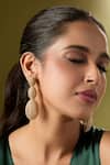 Nazaakat By Samara Singh_Gold Plated Faux Diamonds Stone Embellished Pair Of Earrings _at_Aza_Fashions
