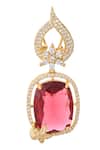 Buy_Nazaakat By Samara Singh_Red Diamonds Ruby Embellished Pair Of Earrings _Online_at_Aza_Fashions