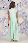 Shop_LA Dee DA_Mint Silk, Organza Embroidery 3d Floral Jumpsuit _at_Aza_Fashions