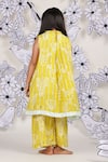 Shop_LA Dee DA_Yellow Muslin, Cotton Gota Patti Safari Print Kurta And Pant Set _at_Aza_Fashions