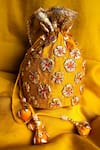 Buy Preeti S Kapoor Yellow Gota Patti, Tassels Embroidered Potli Bag at Aza Fashions Buy_Preeti S Kapoor_Yellow Gota Patti, Tassels Embroidered Potli Bag _at_Aza_Fashions